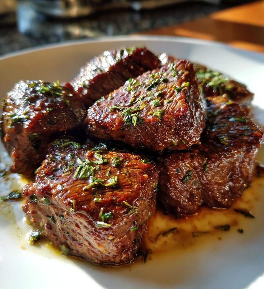 steak tips in air fryer - detail 1