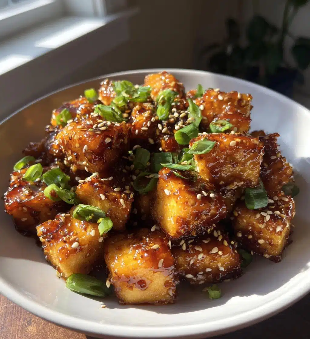 sticky teriyaki tofu - detail 1
