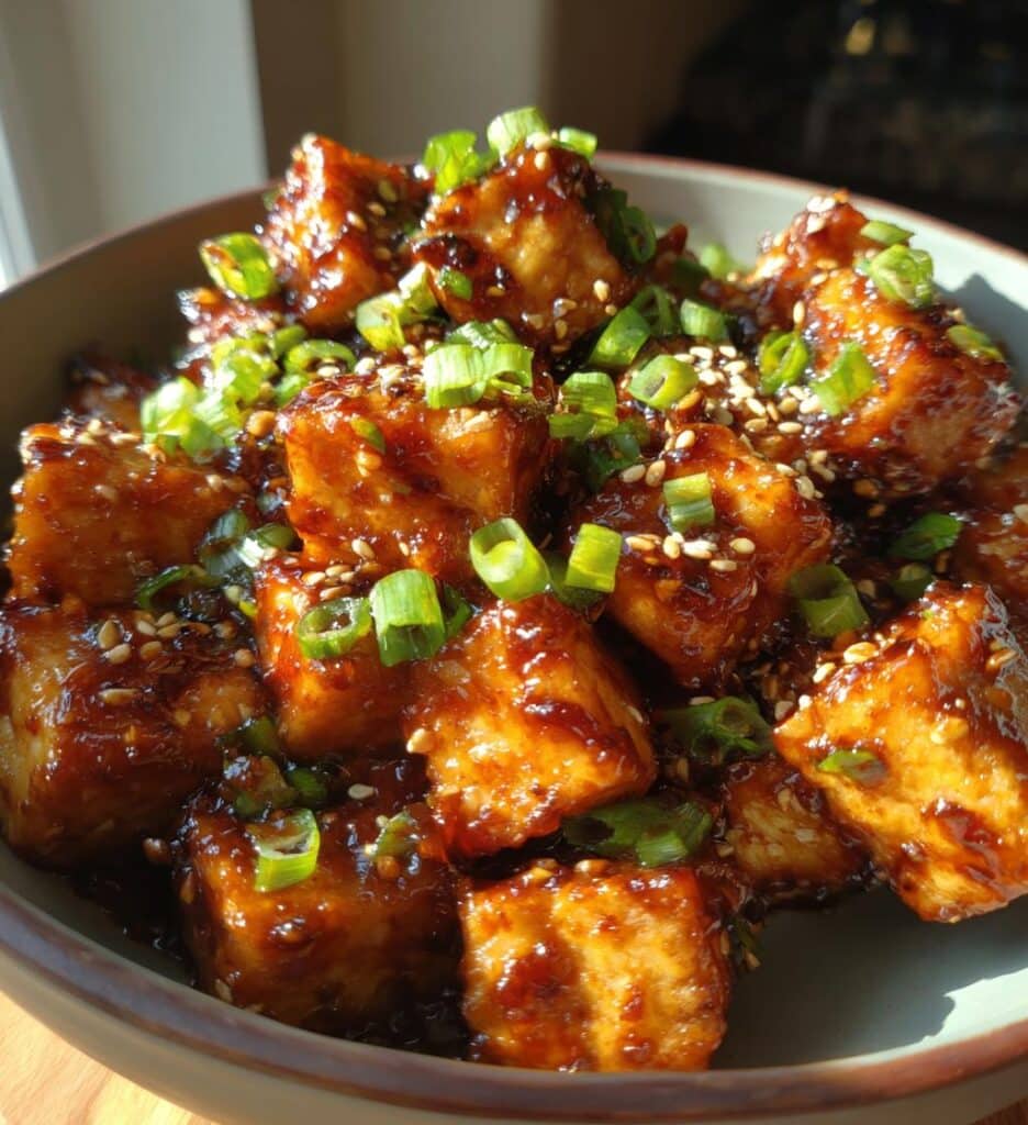sticky teriyaki tofu