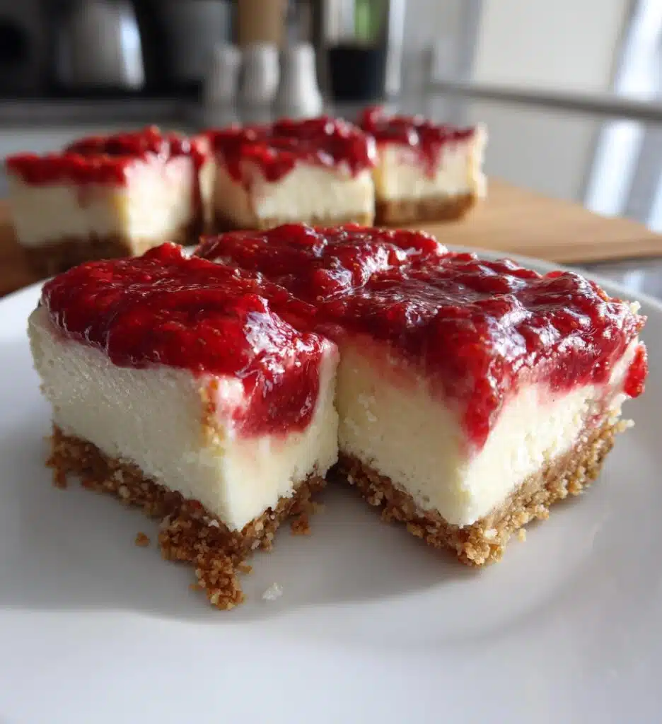strawberry coconut cheesecake bars vegan