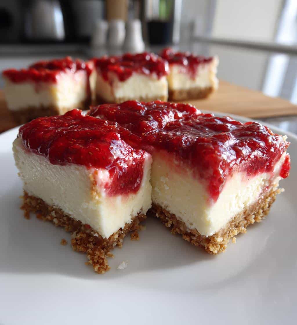 strawberry coconut cheesecake bars vegan