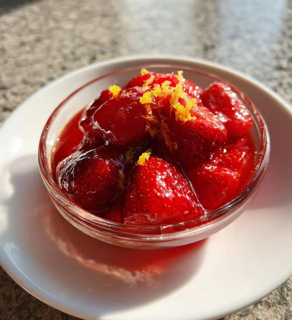 strawberry compote sauce - detail 1