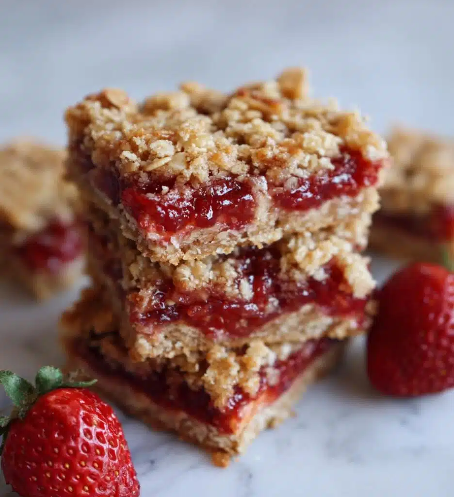 strawberry crumb bars vegan gluten free