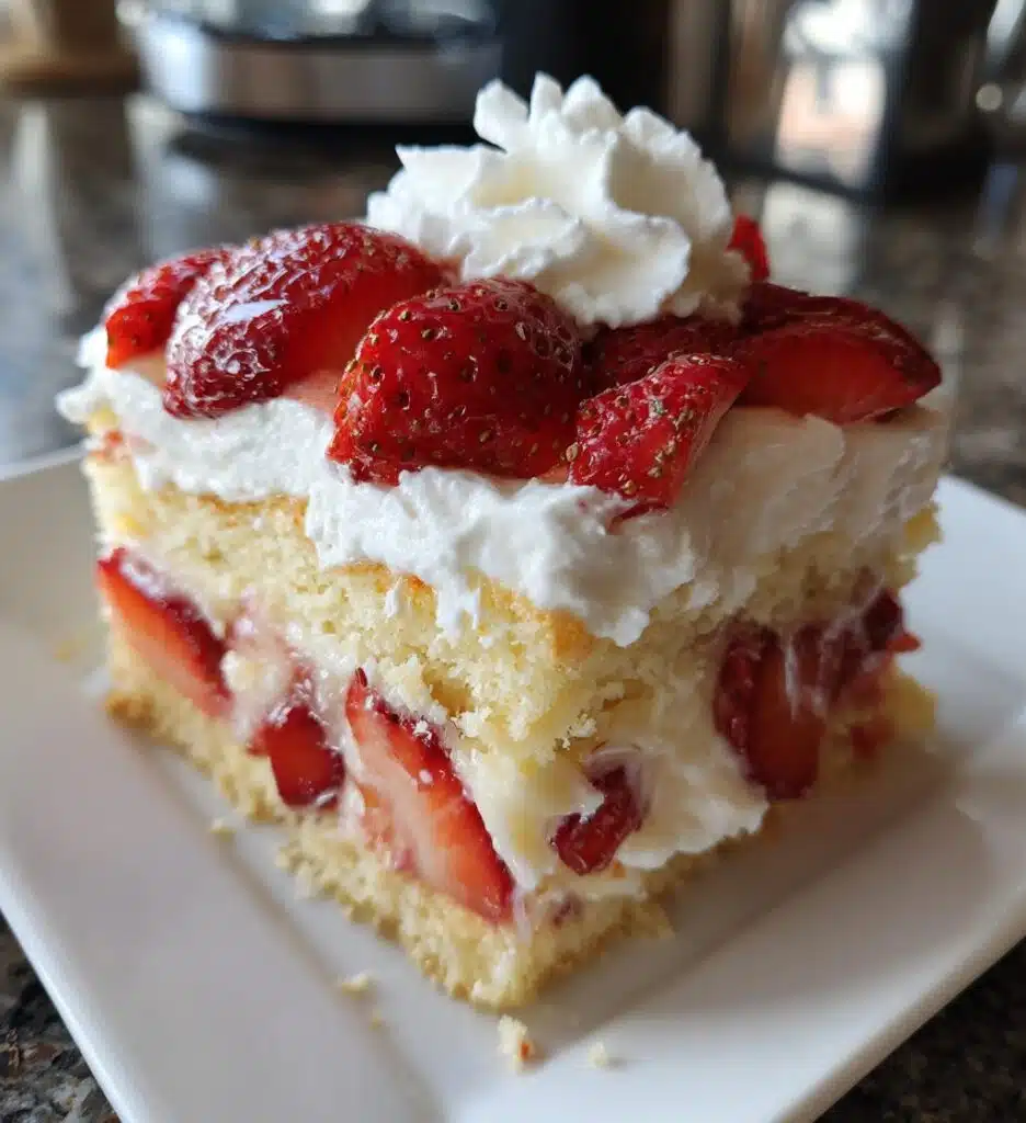 strawberry sheet cake pudding