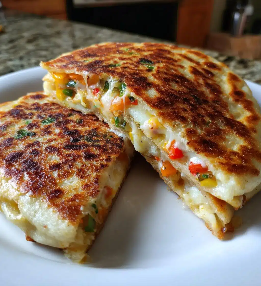 stuffed flatbread - detail 1