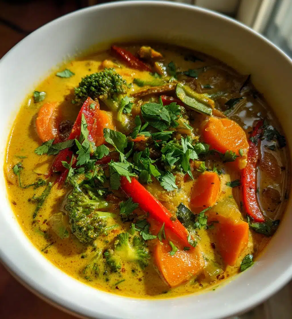 thai coconut curry soup - detail 1