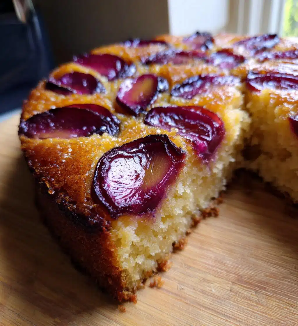 upside down plum cake - detail 1