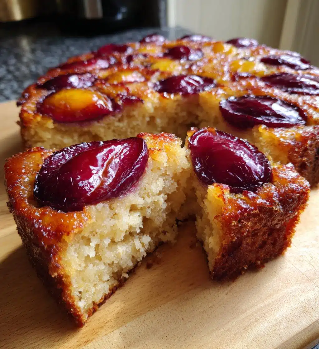 upside down plum cake