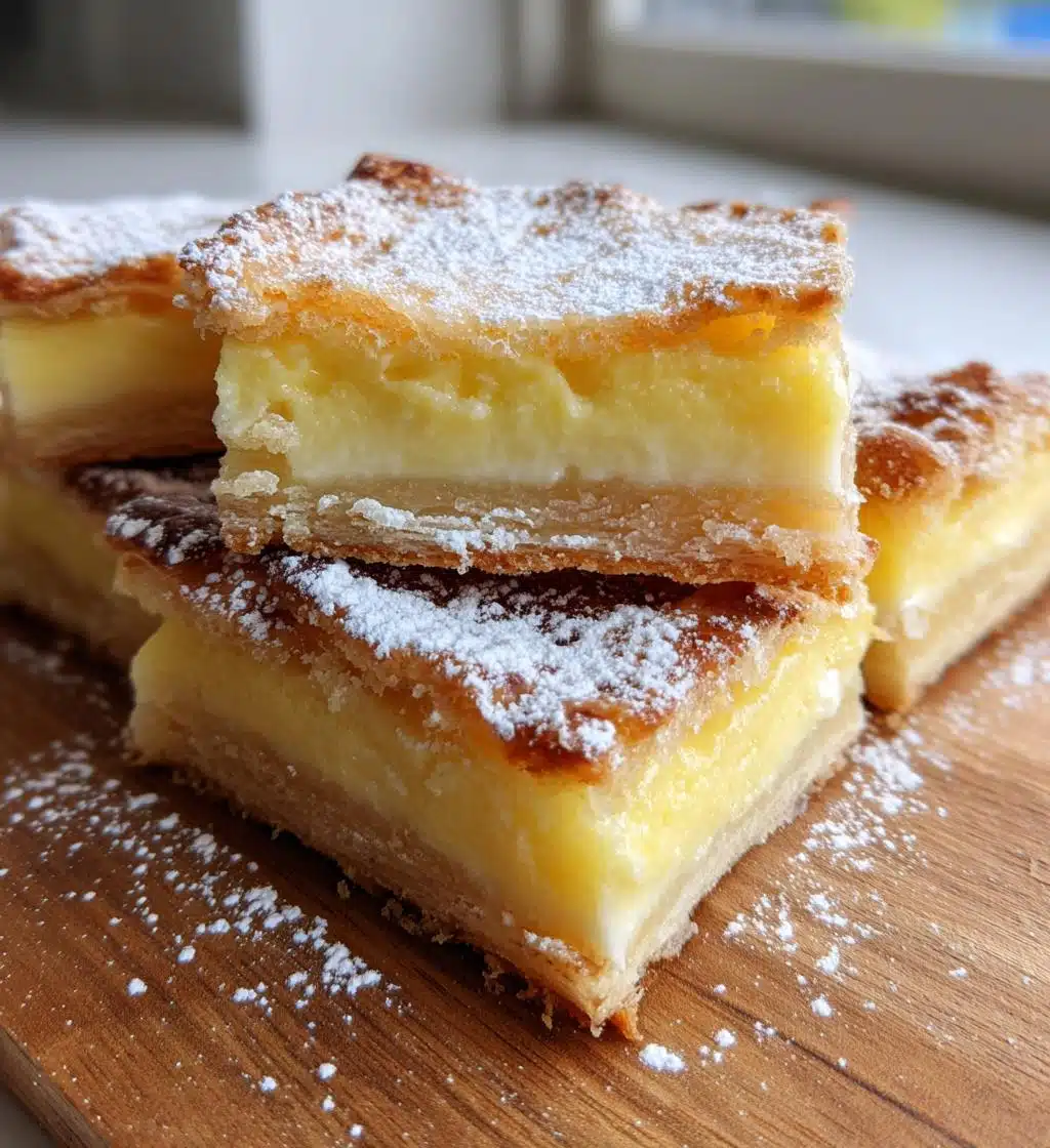 vanilla custard cream squares recipe - detail 1
