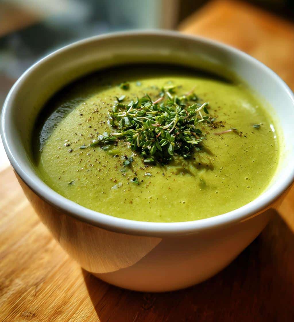 vegan asparagus soup - detail 1