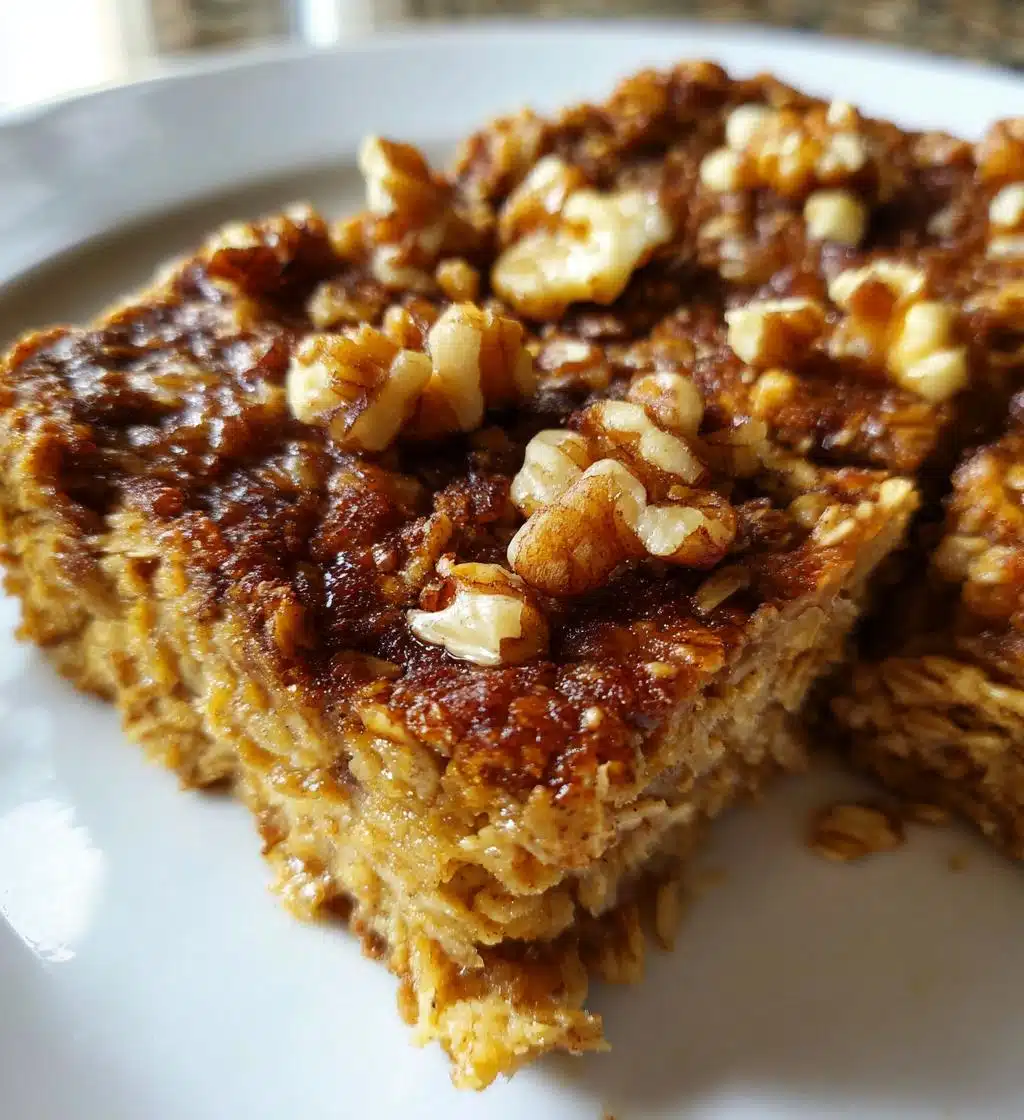 vegan baked banana oatmeal - detail 1