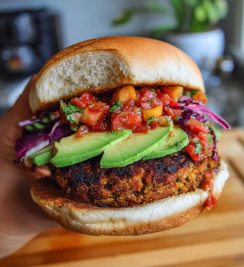vegan black bean burger