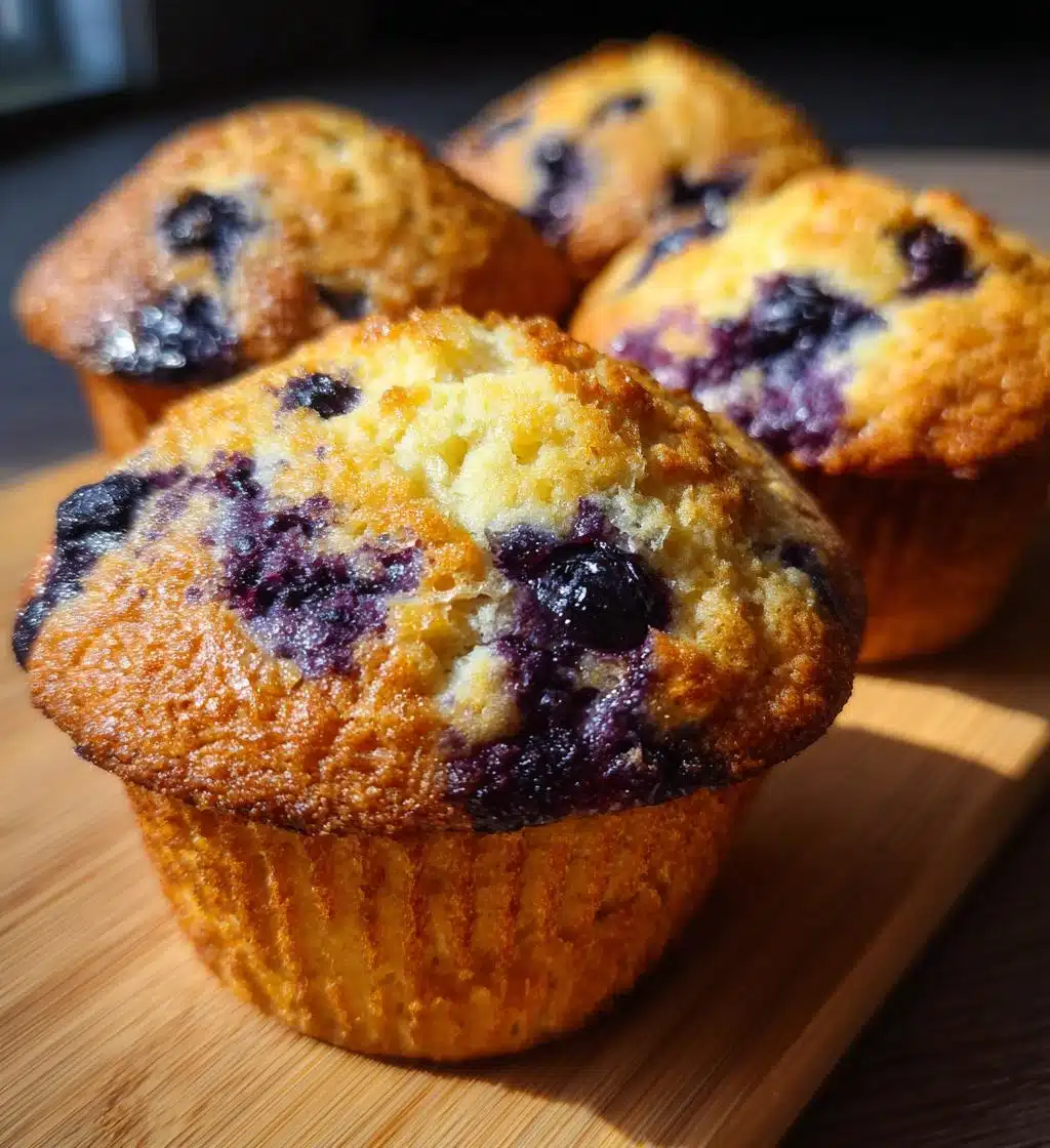 vegan blueberry muffins - detail 1