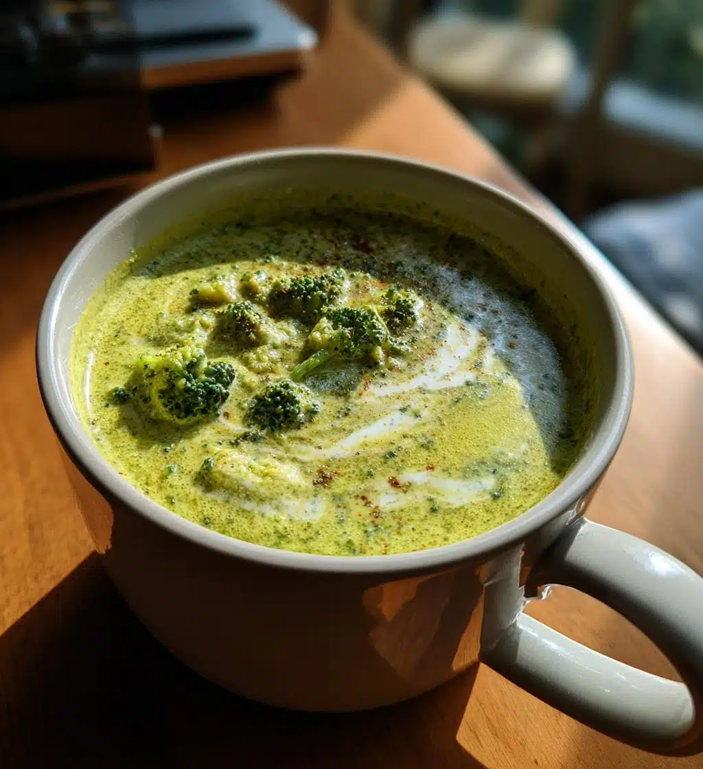 vegan broccoli soup - detail 1