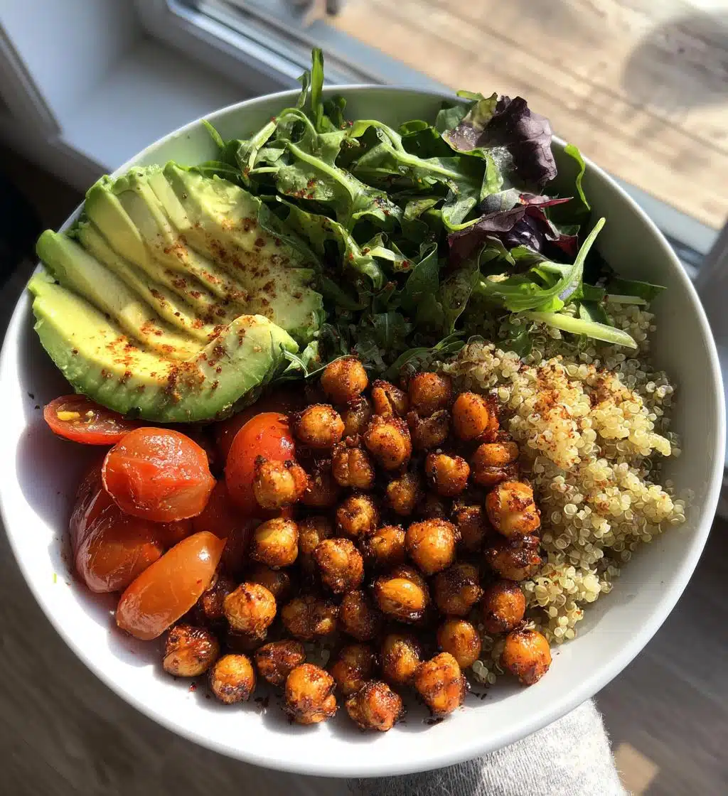 vegan buddha bowl roasted chickpeas