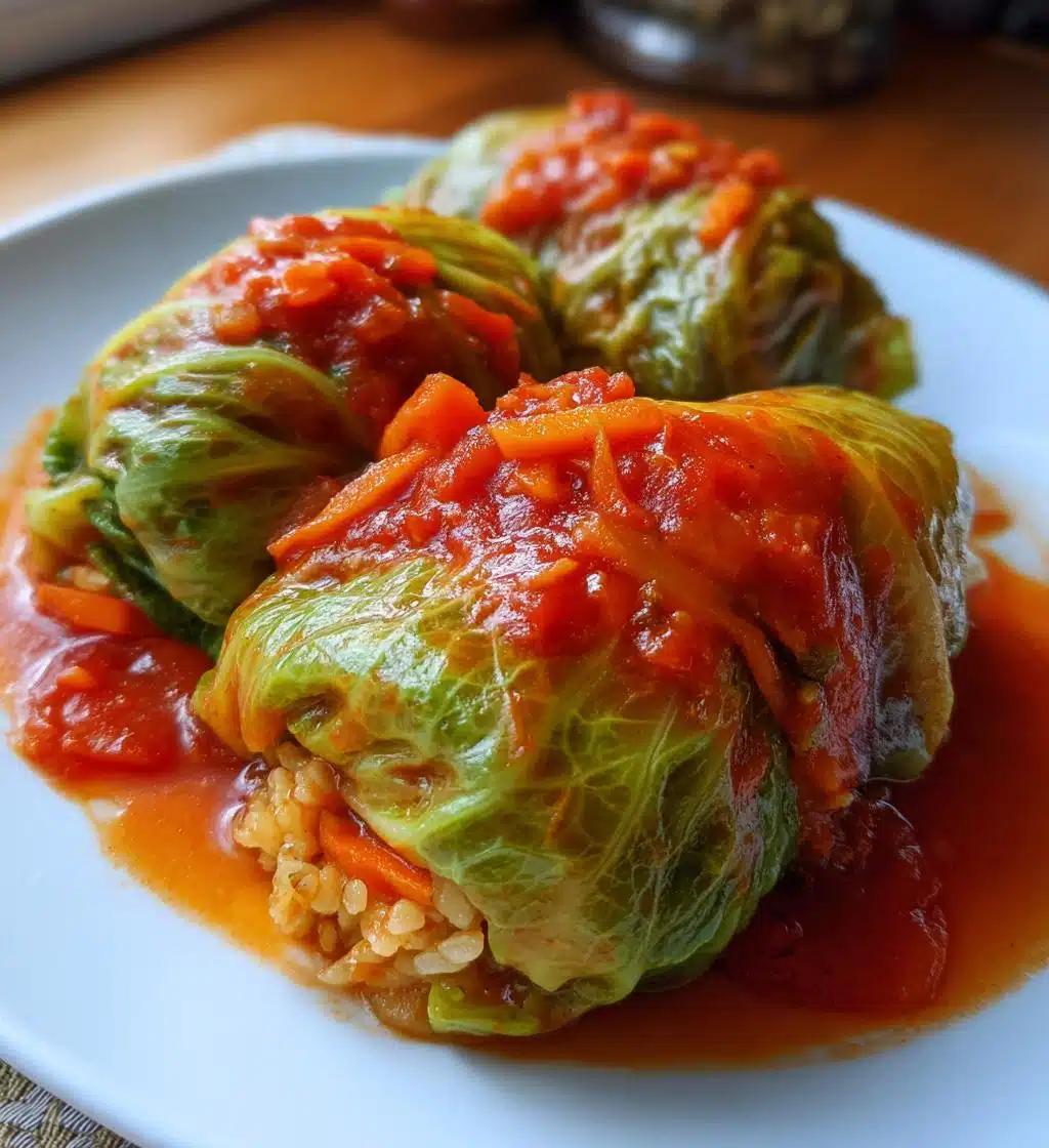 vegan cabbage rolls - detail 1