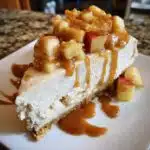 vegan caramel apple cheesecake