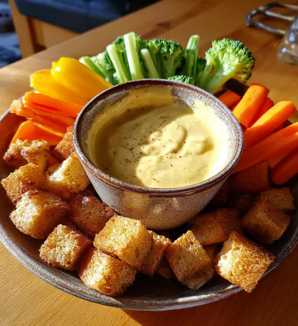 vegan cheese fondue - detail 1