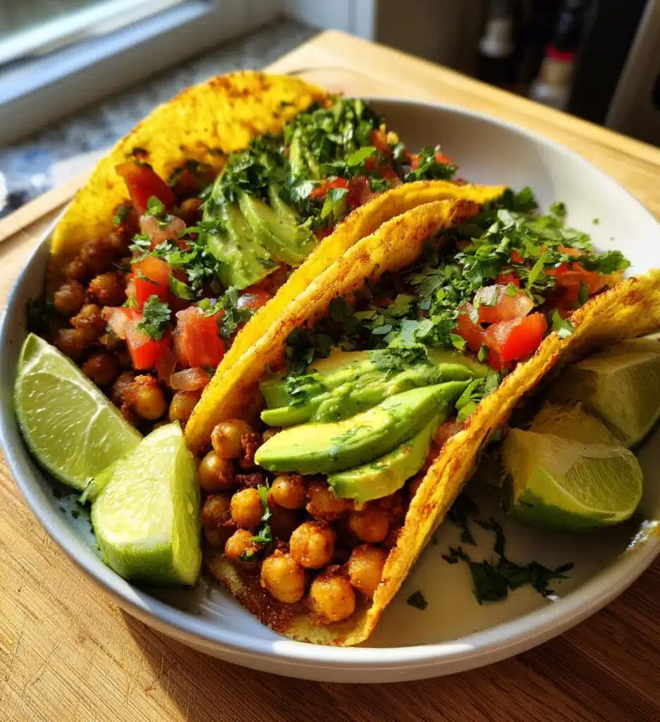 vegan chickpea tacos gluten free recipe