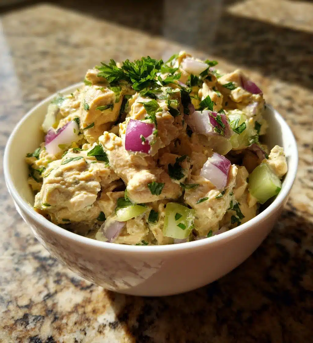 vegan chickpea tuna salad - detail 1