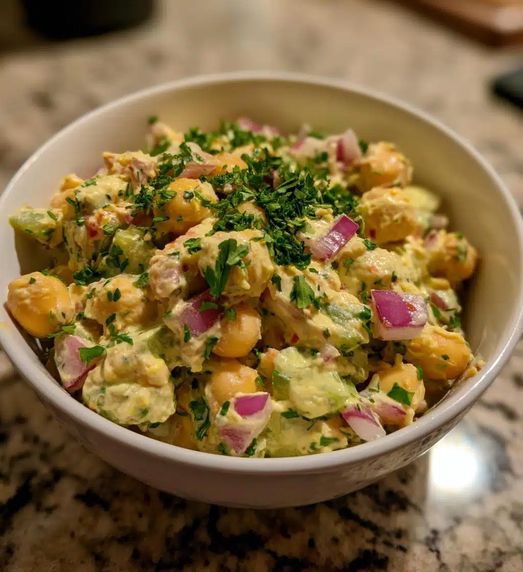 vegan chickpea tuna salad