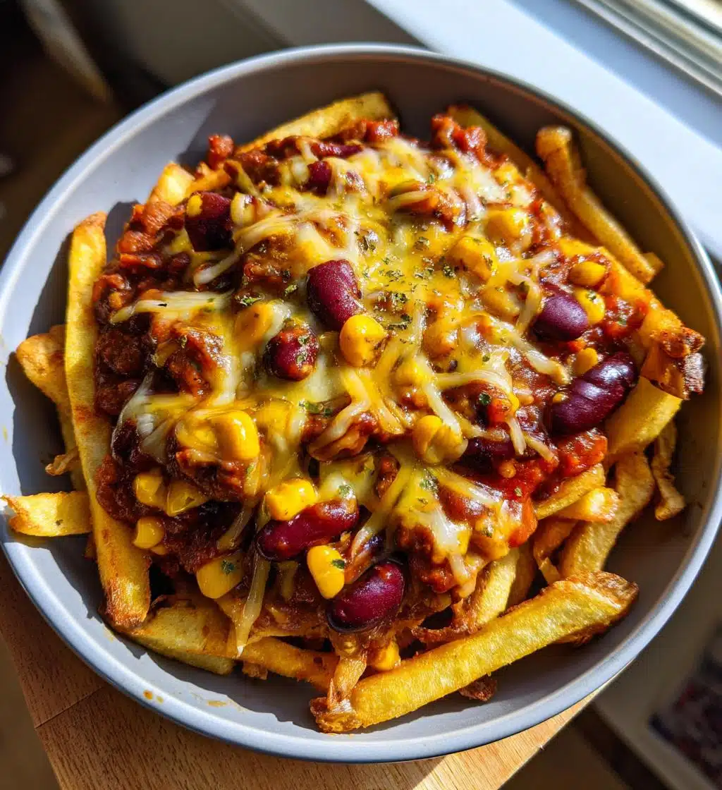 vegan chili cheese fries - detail 1