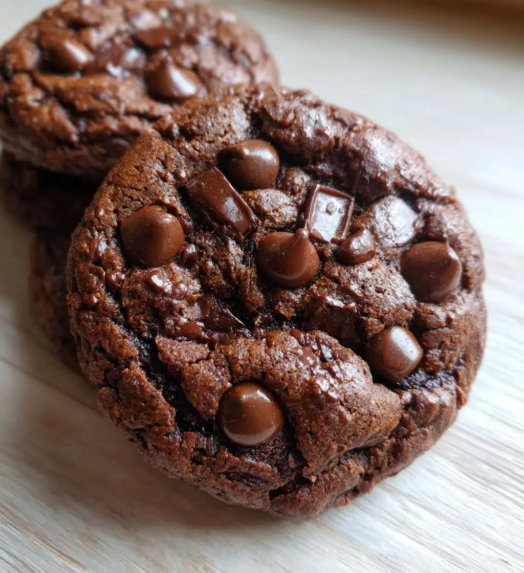 vegan chocolate fudge cookies - detail 1