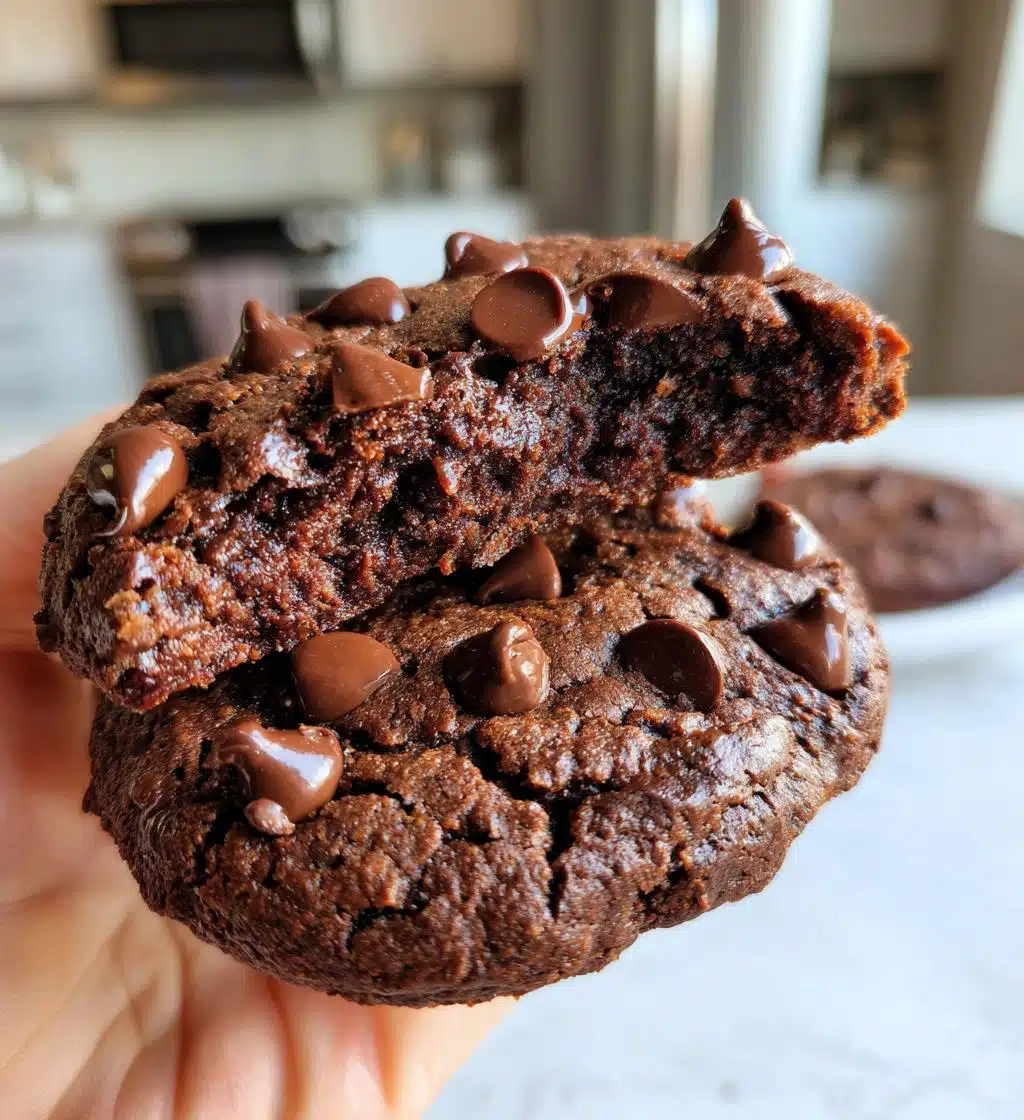 vegan chocolate fudge cookies