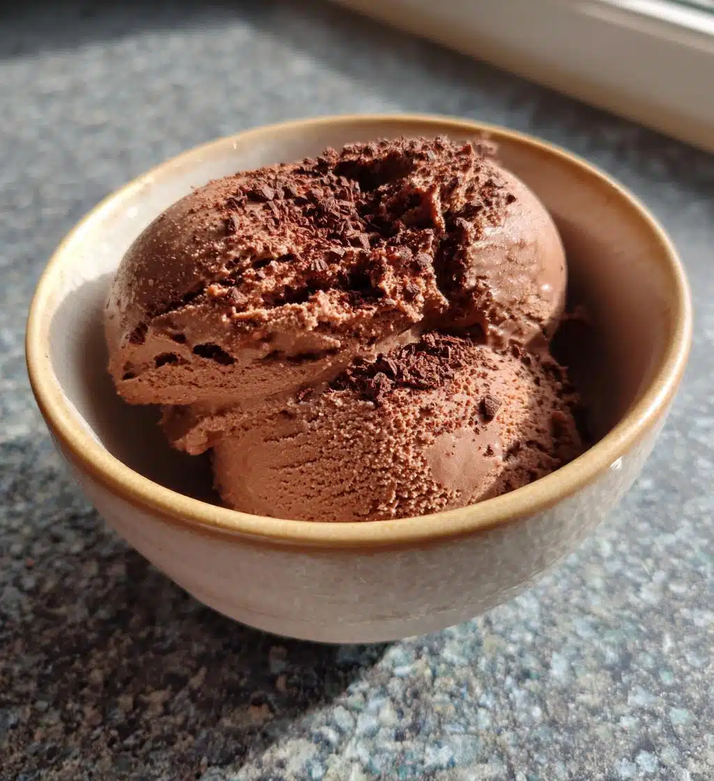 vegan chocolate ice cream - detail 1