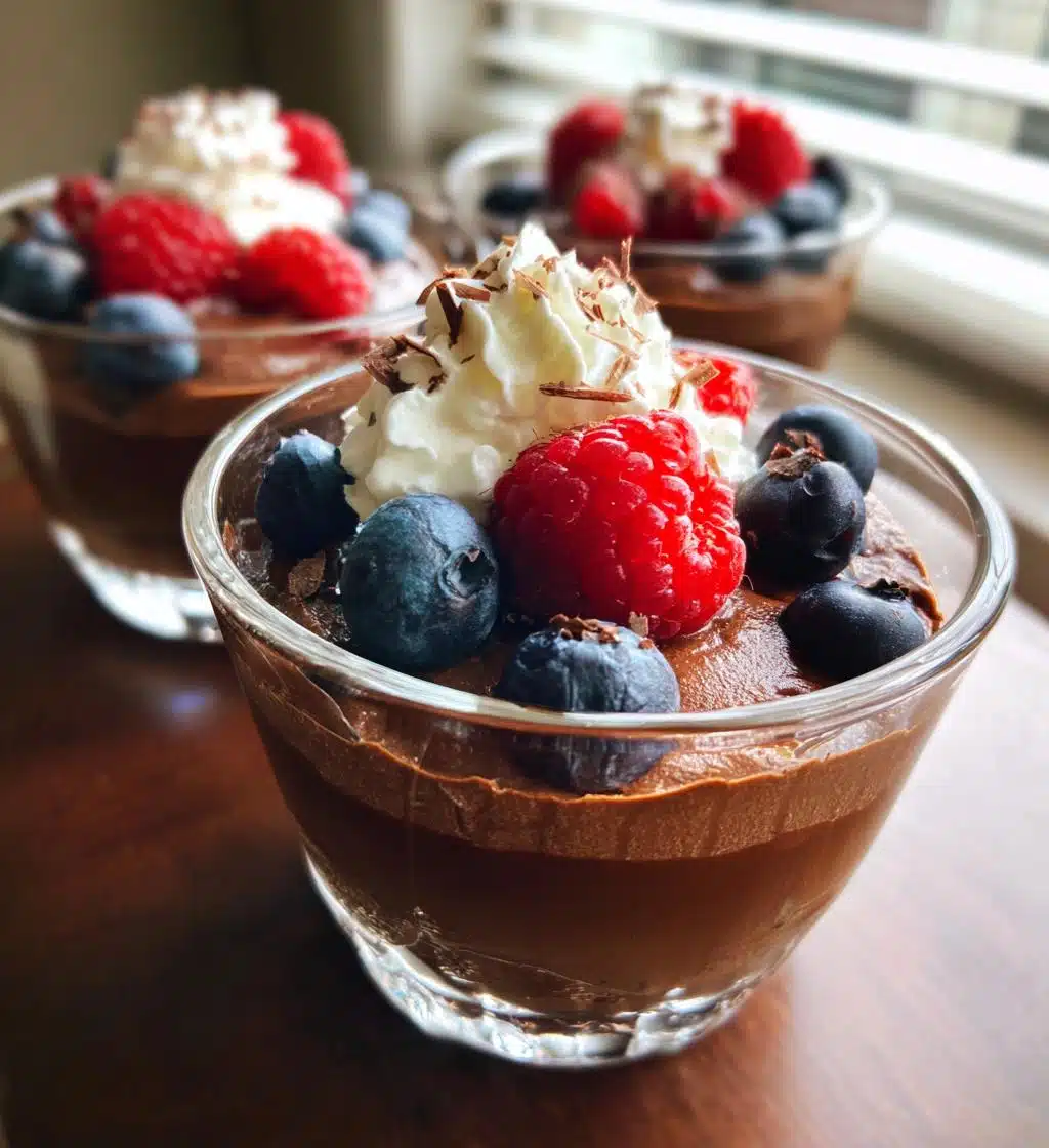 vegan chocolate mousse - detail 1