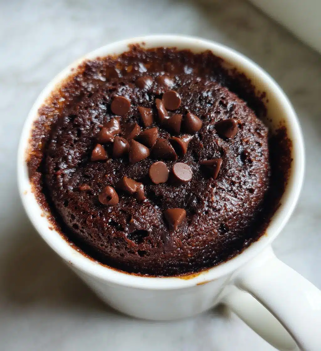 vegan chocolate mug cake - detail 1