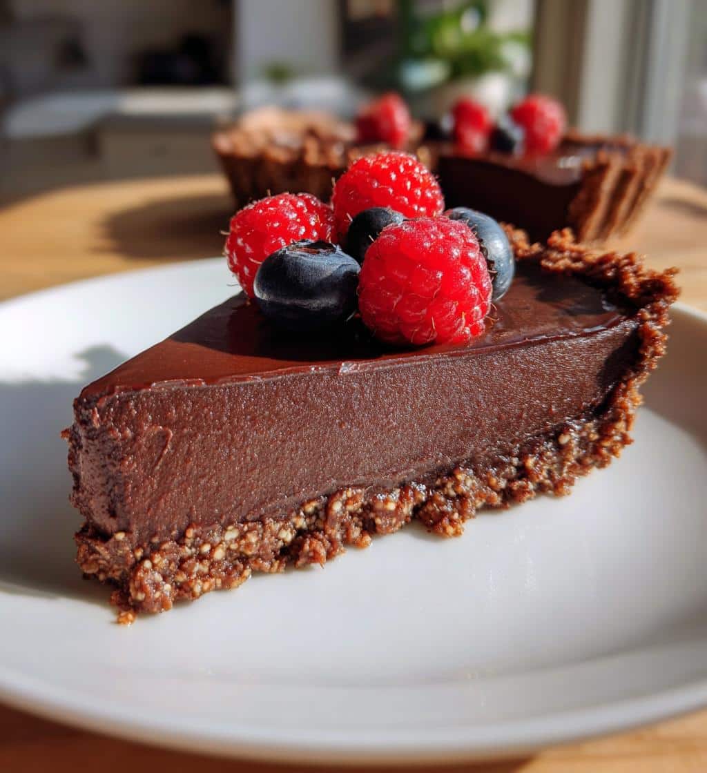 vegan chocolate pie - detail 1