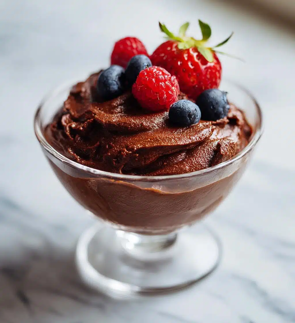 vegan chocolate pudding - detail 1