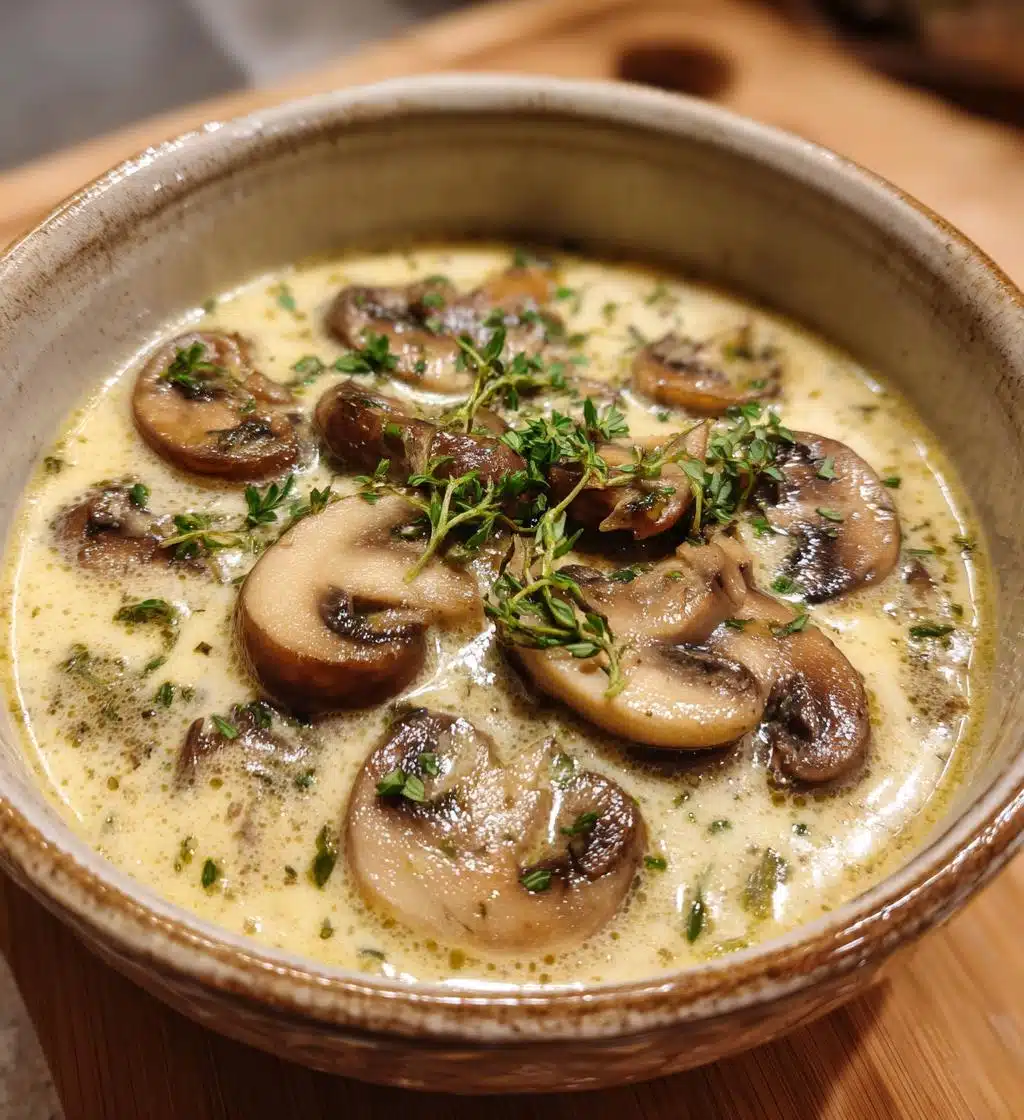 vegan cream of mushroom soup - detail 1
