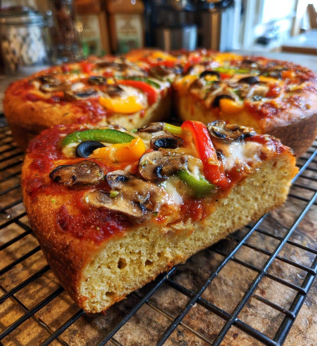 vegan deep dish pizza gluten free recipe - detail 1