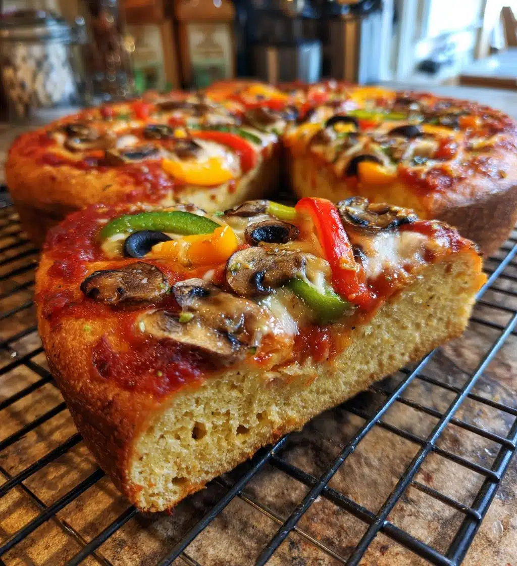 vegan deep dish pizza gluten free recipe - detail 1