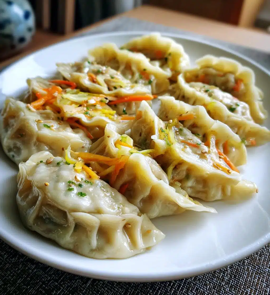 vegan dumplings vegetable gyoza - detail 1