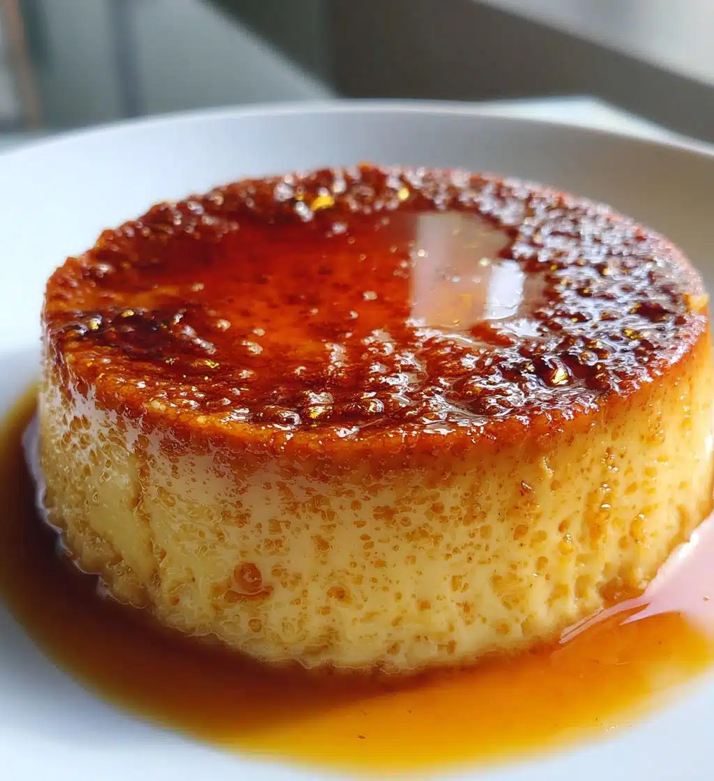 vegan flan - detail 1