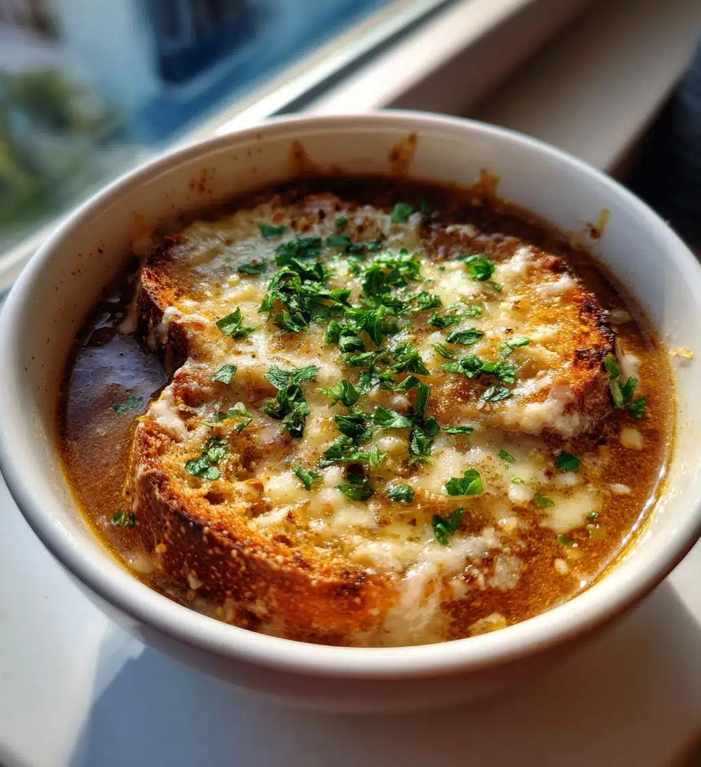 vegan french onion soup - detail 1