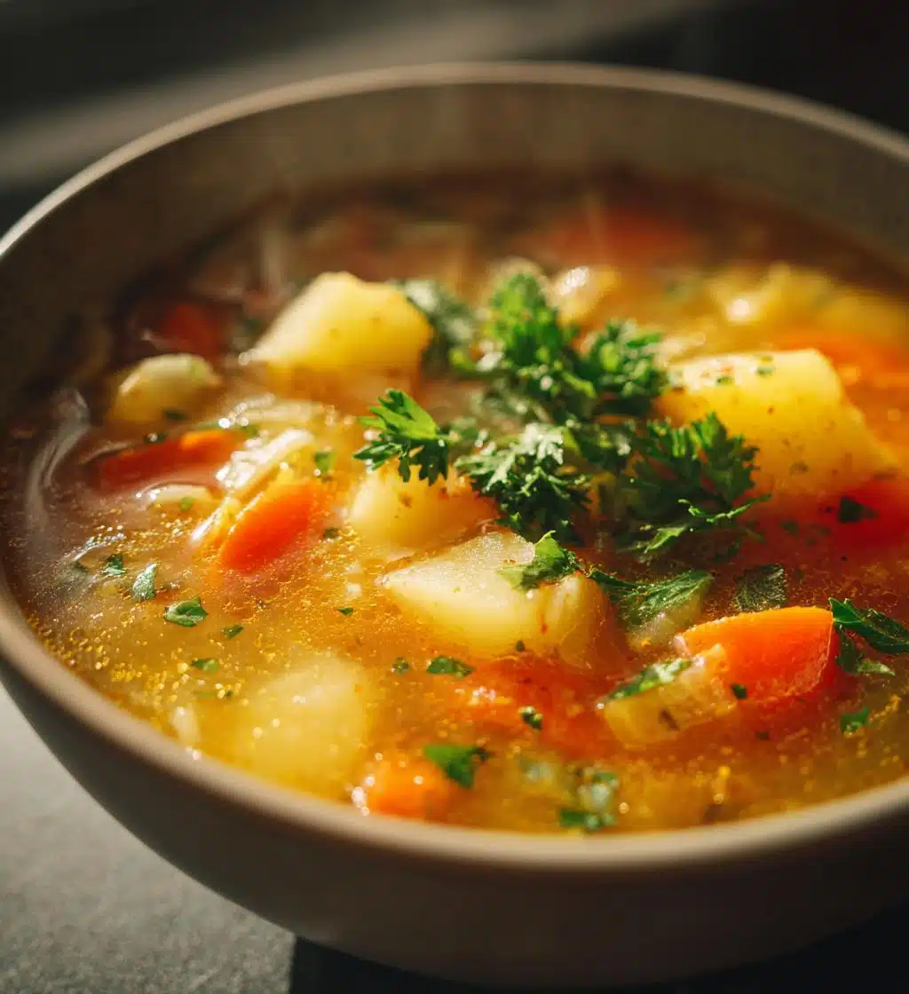 vegan german potato soup - detail 1