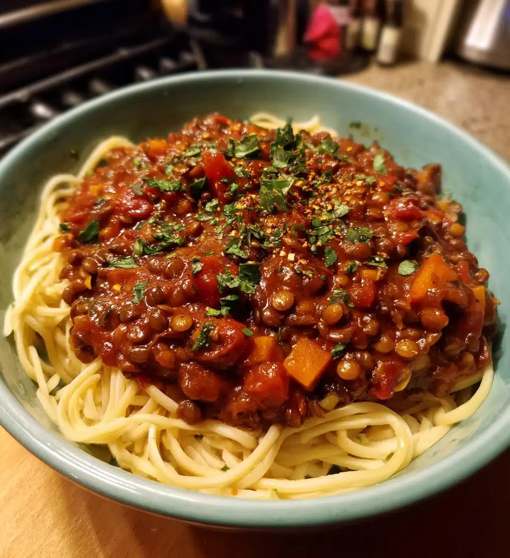 vegan lentil bolognese