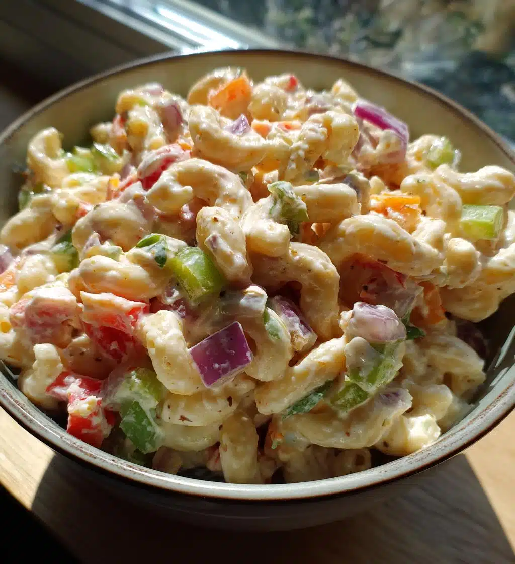 vegan macaroni salad - detail 1