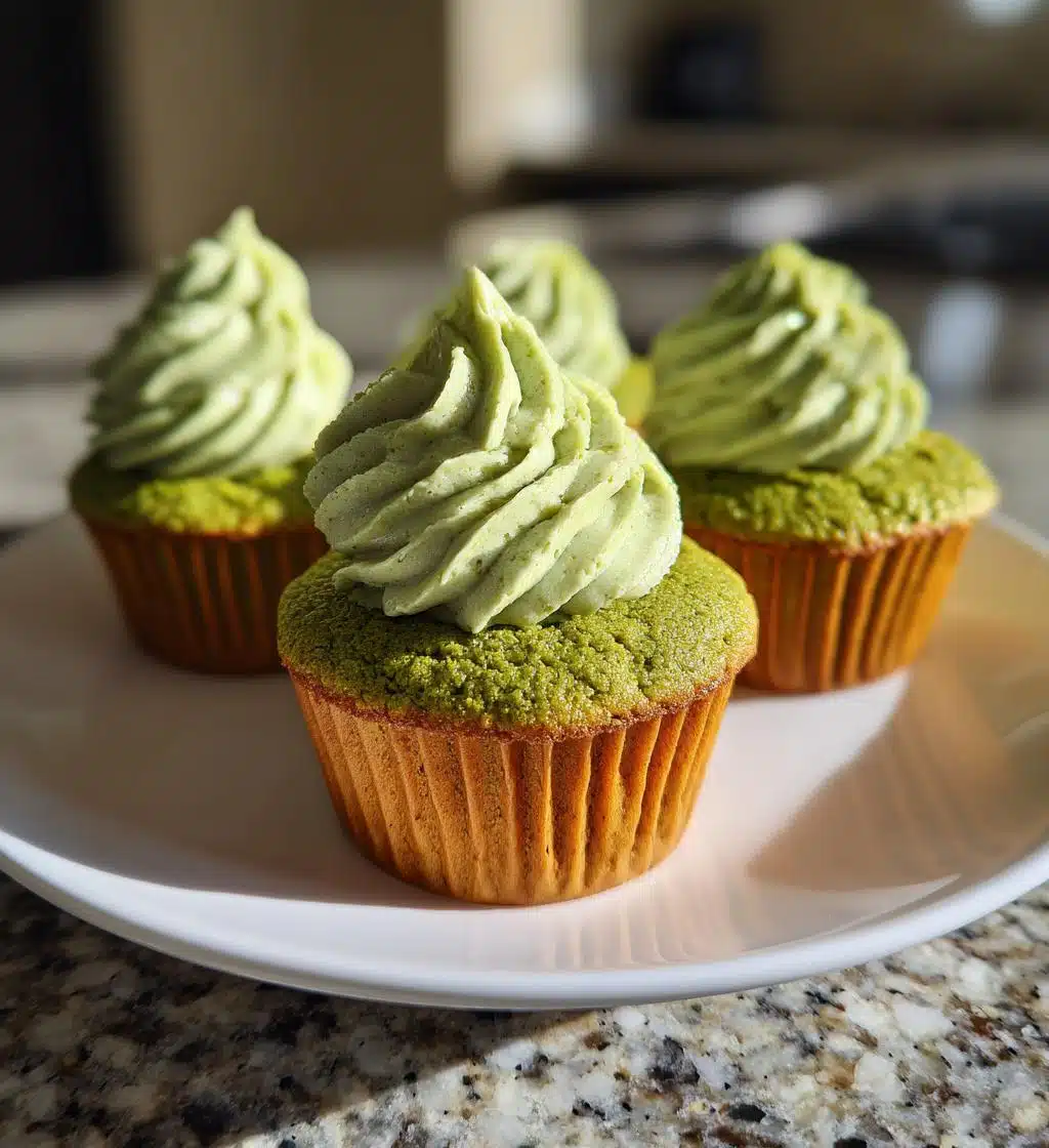 vegan matcha cupcakes - detail 1