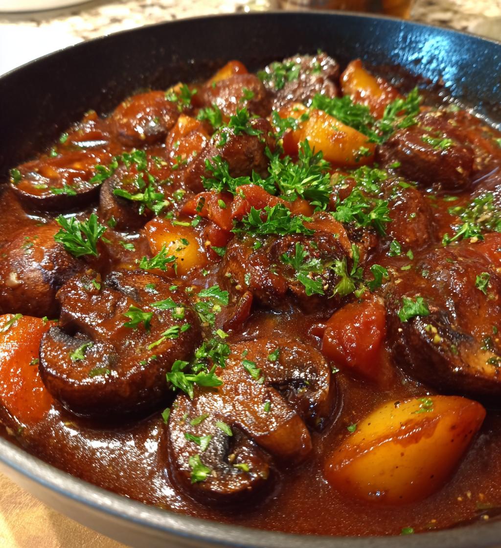 vegan mushroom bourguignon