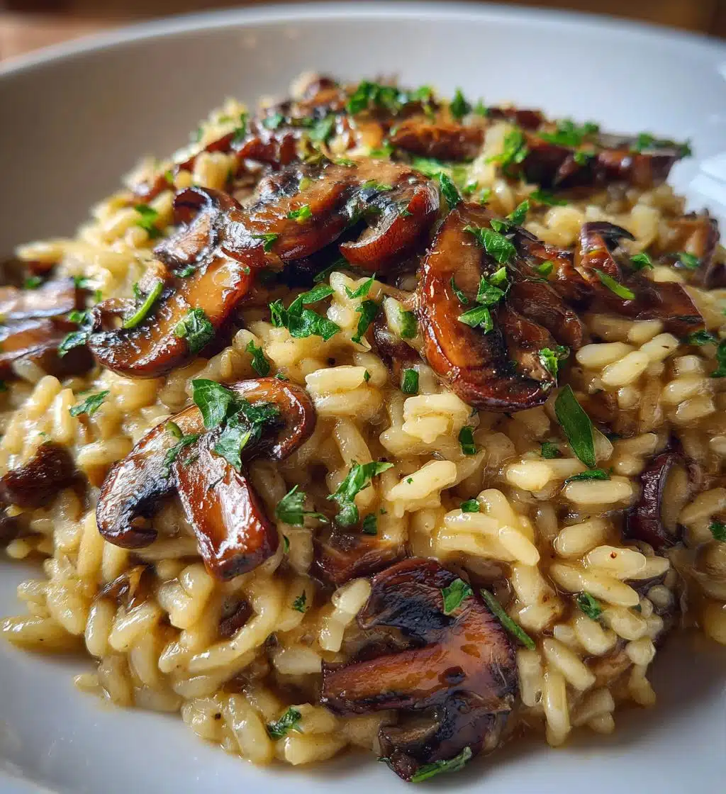 vegan mushroom risotto creamy recipe - detail 1