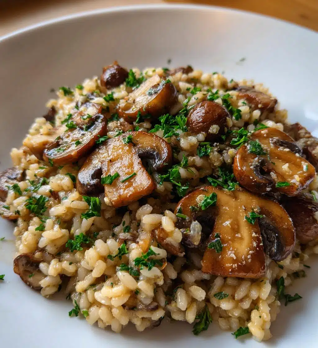 vegan mushroom risotto creamy recipe