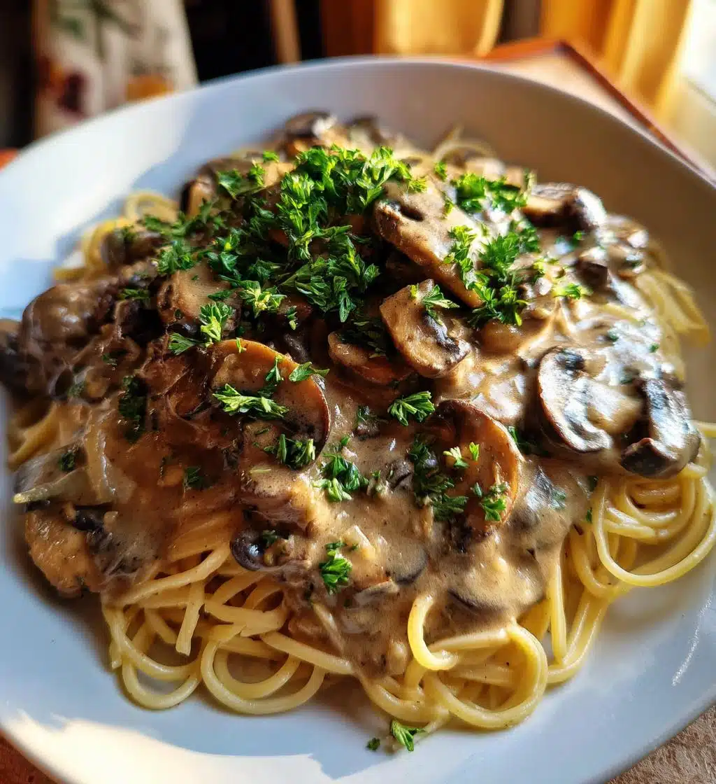 vegan mushroom stroganoff gluten free recipe - detail 1