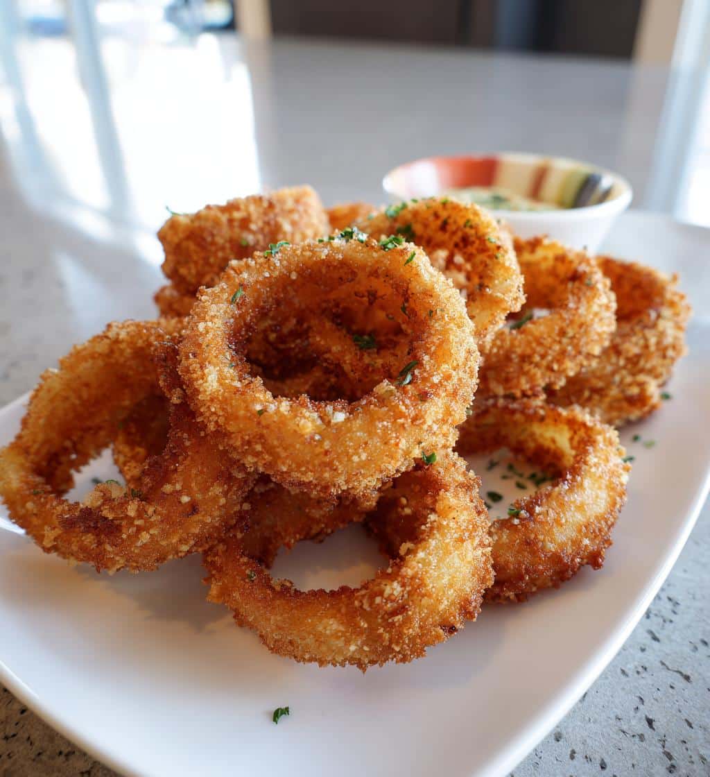 vegan onion rings - detail 1