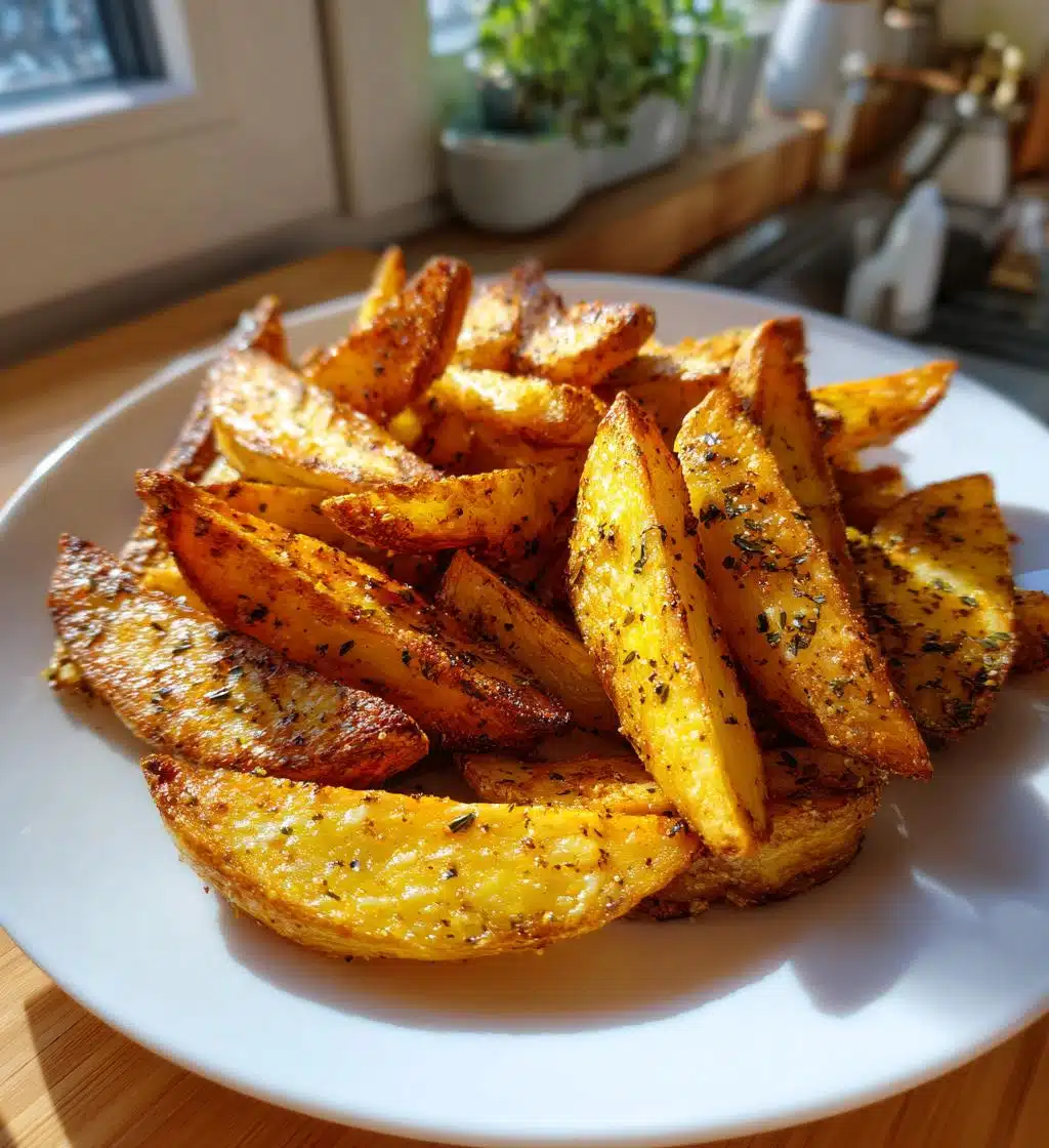 vegan parmesan potato wedges recipe - detail 1