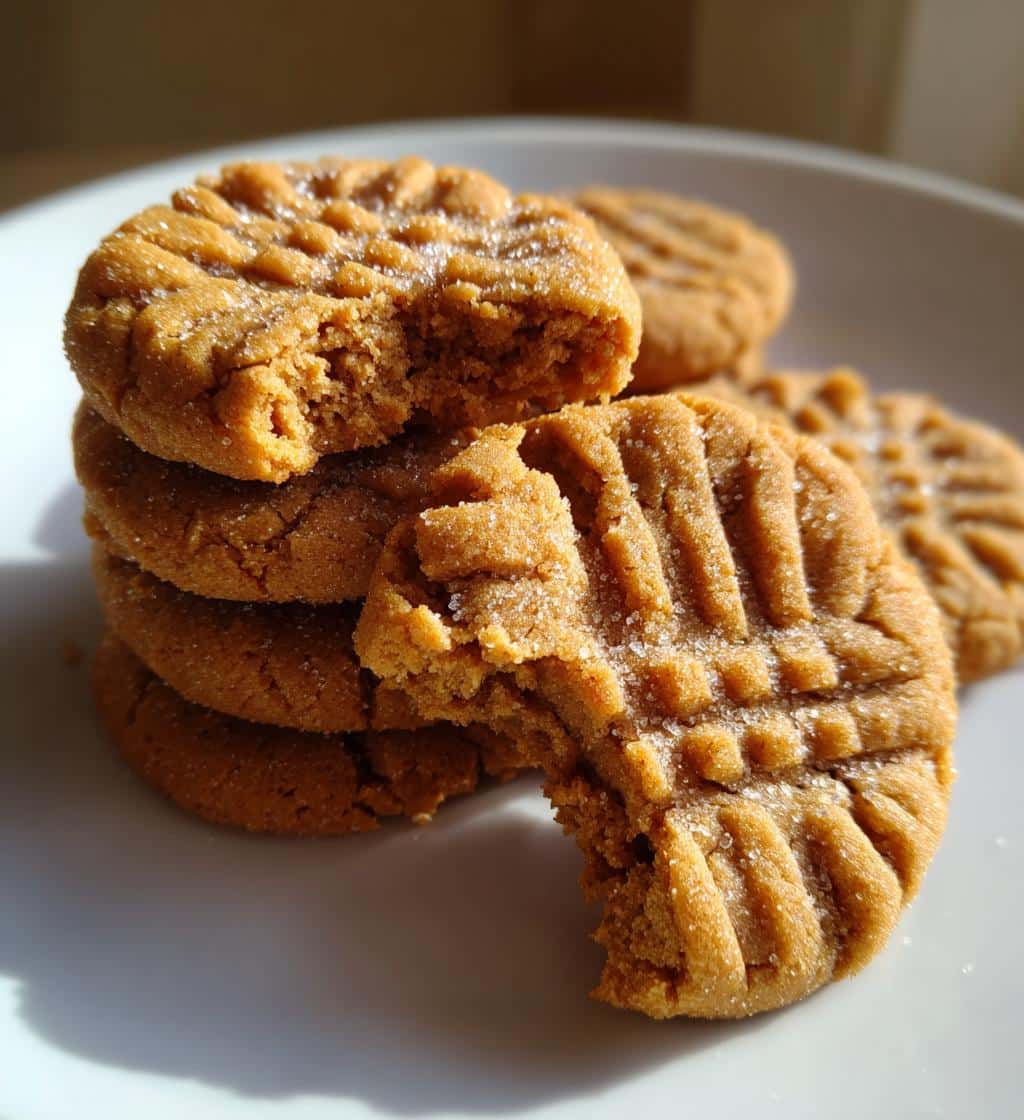 vegan peanut butter cookies - detail 1